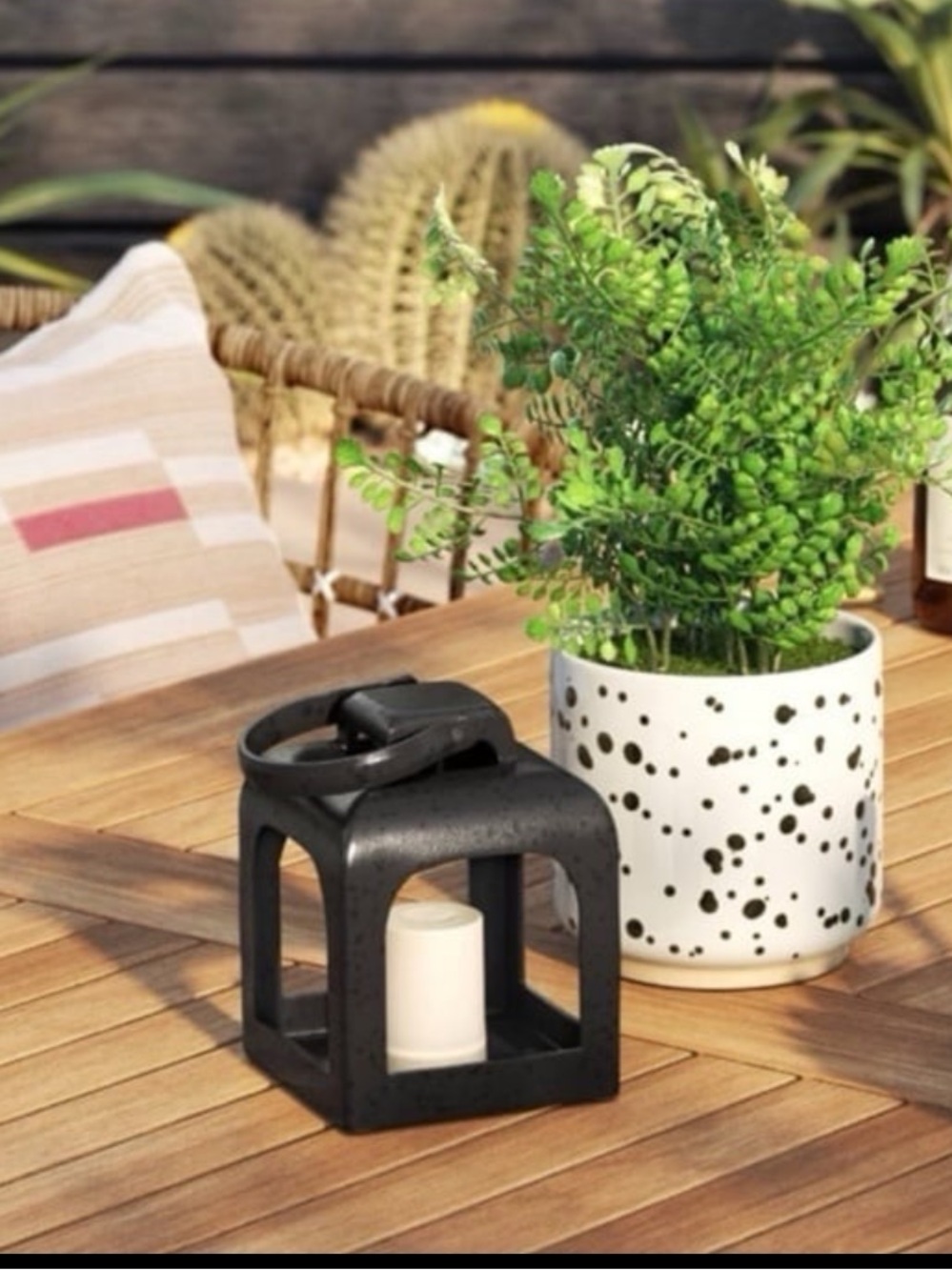 6.5"x6" Pillar Cast Aluminum Lantern
Candle Holders Black - Threshold™